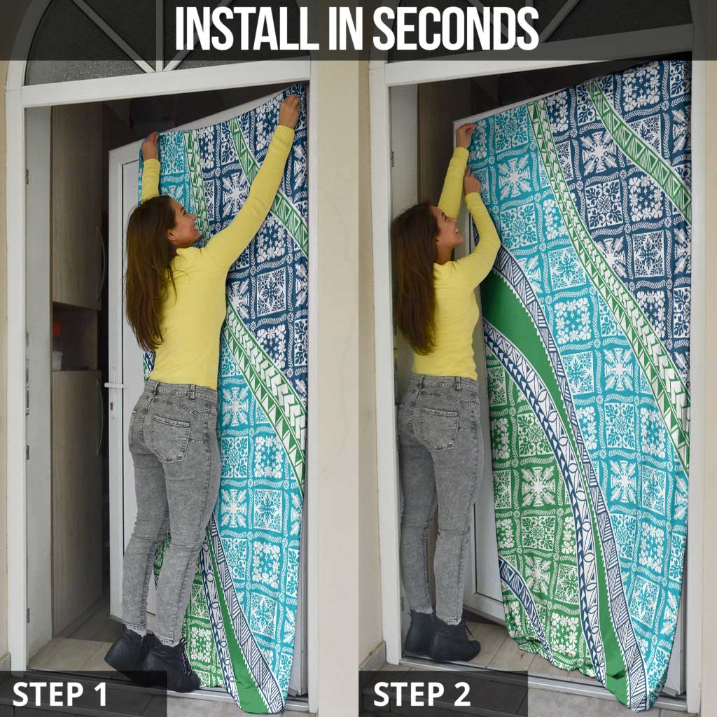 Hawaiian Quilt Pattern Door Cover Fresh Color Mixed - Polynesian Pride