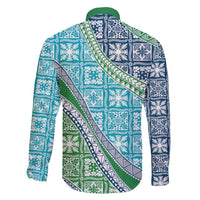 Hawaiian Quilt Pattern Family Matching Mermaid Dress and Hawaiian Shirt Fresh Color Mixed - Polynesian Pride