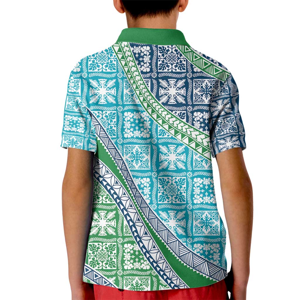 Hawaiian Quilt Pattern Kid Polo Shirt Fresh Color Mixed LT01 - Polynesian Pride