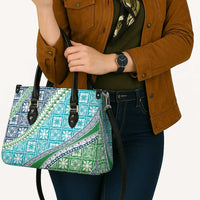 Hawaiian Quilt Pattern Leather Bag Fresh Color Mixed - Polynesian Pride