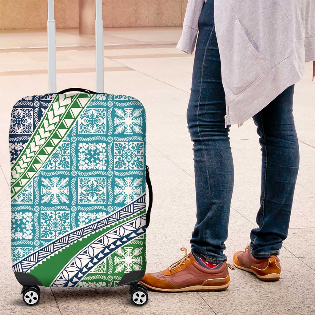 Hawaiian Quilt Pattern Luggage Cover Fresh Color Mixed LT01 Green - Polynesian Pride