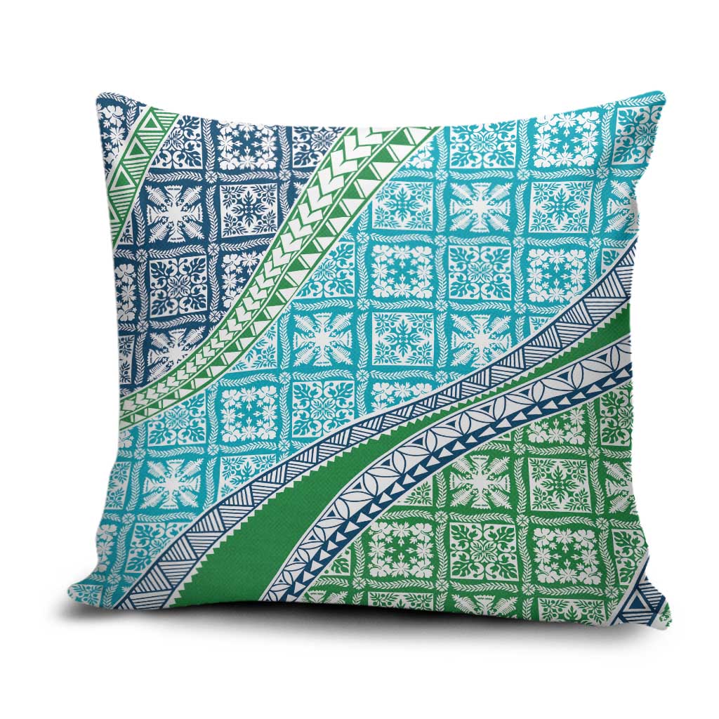 Hawaiian Quilt Pattern Pillow Cover Fresh Color Mixed LT01 Green - Polynesian Pride