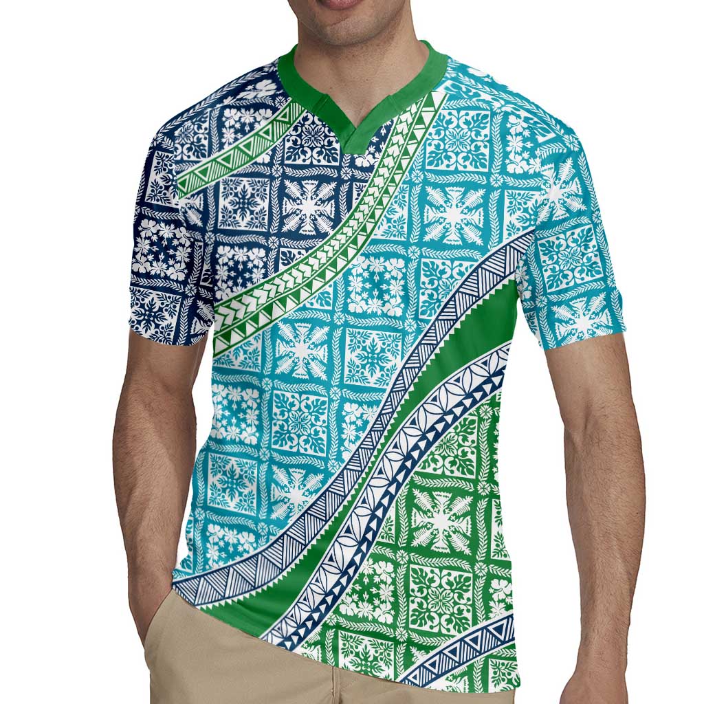 Hawaiian Quilt Pattern Rugby Jersey Fresh Color Mixed LT01 - Polynesian Pride