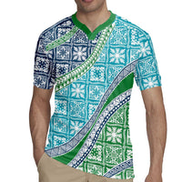 Hawaiian Quilt Pattern Rugby Jersey Fresh Color Mixed LT01 - Polynesian Pride