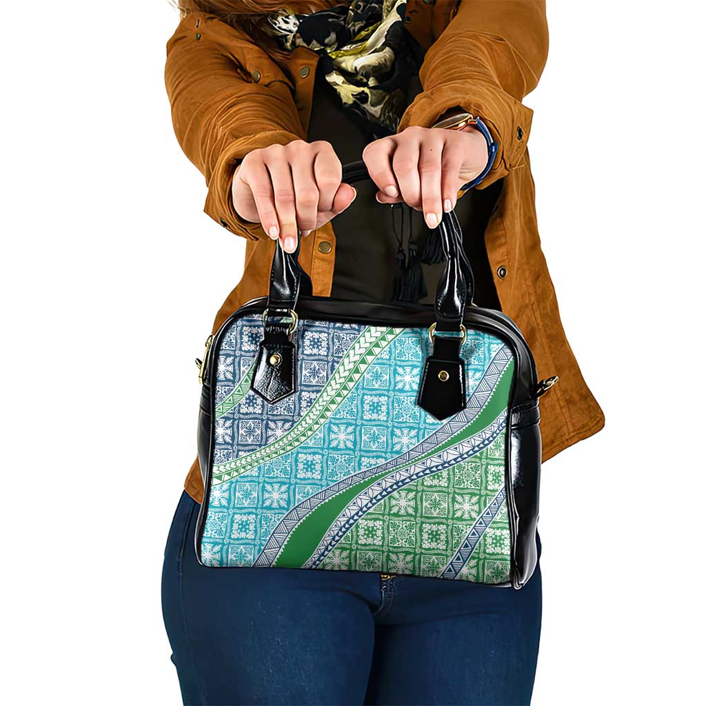 Hawaiian Quilt Pattern Shoulder Handbag Fresh Color Mixed LT01 One Size Green - Polynesian Pride