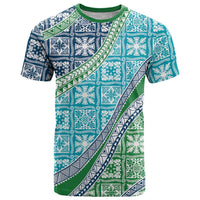 Hawaiian Quilt Pattern T Shirt Fresh Color Mixed LT01 Green - Polynesian Pride