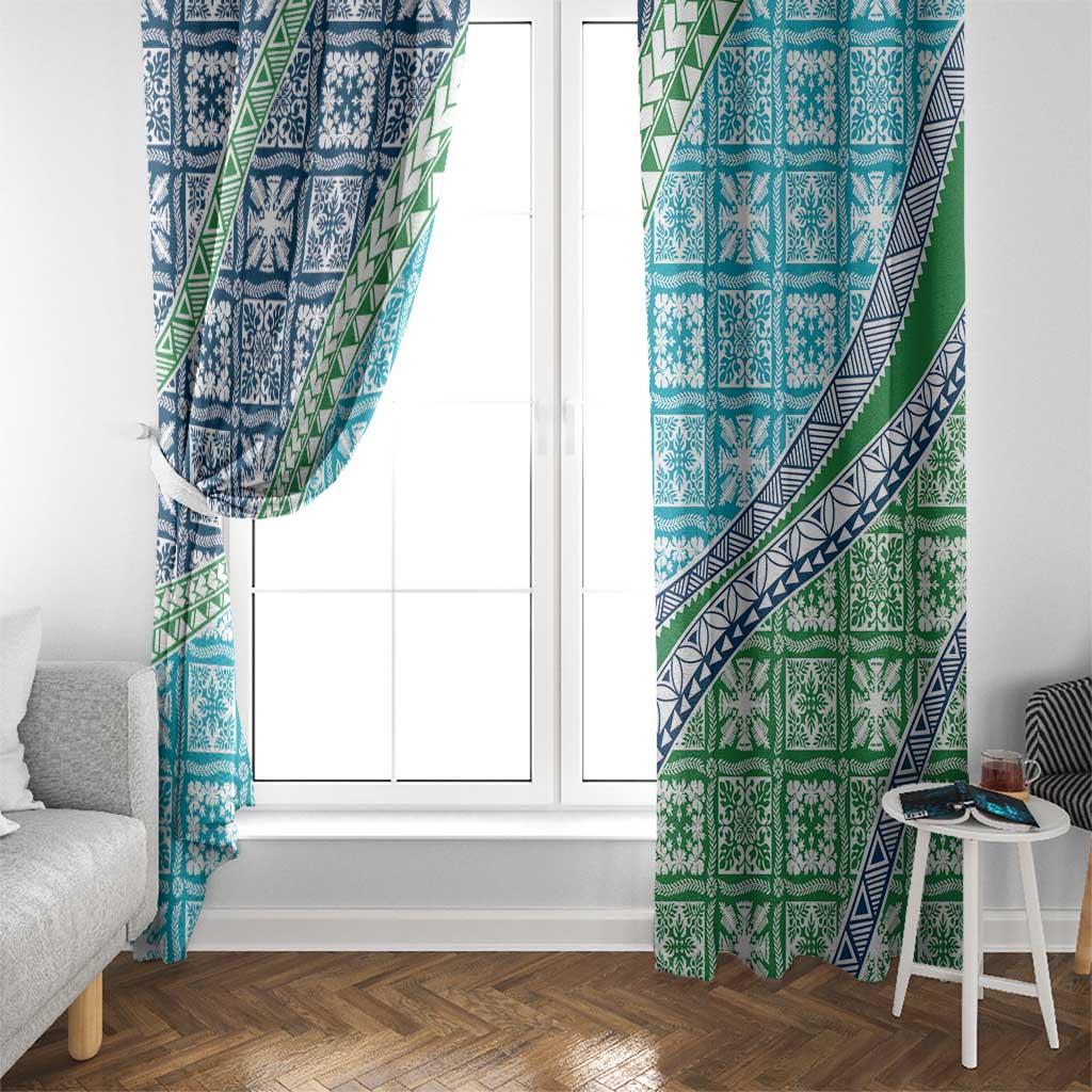 Hawaiian Quilt Pattern Window Curtain Fresh Color Mixed - Polynesian Pride