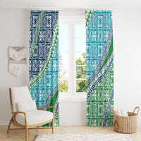 Hawaiian Quilt Pattern Window Curtain Fresh Color Mixed - Polynesian Pride