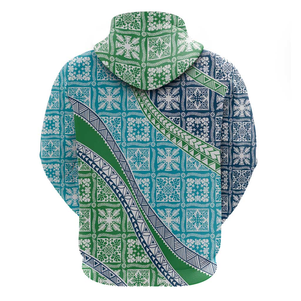 Hawaiian Quilt Pattern Zip Hoodie Fresh Color Mixed LT01 - Polynesian Pride