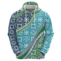 Hawaiian Quilt Pattern Zip Hoodie Fresh Color Mixed LT01 - Polynesian Pride