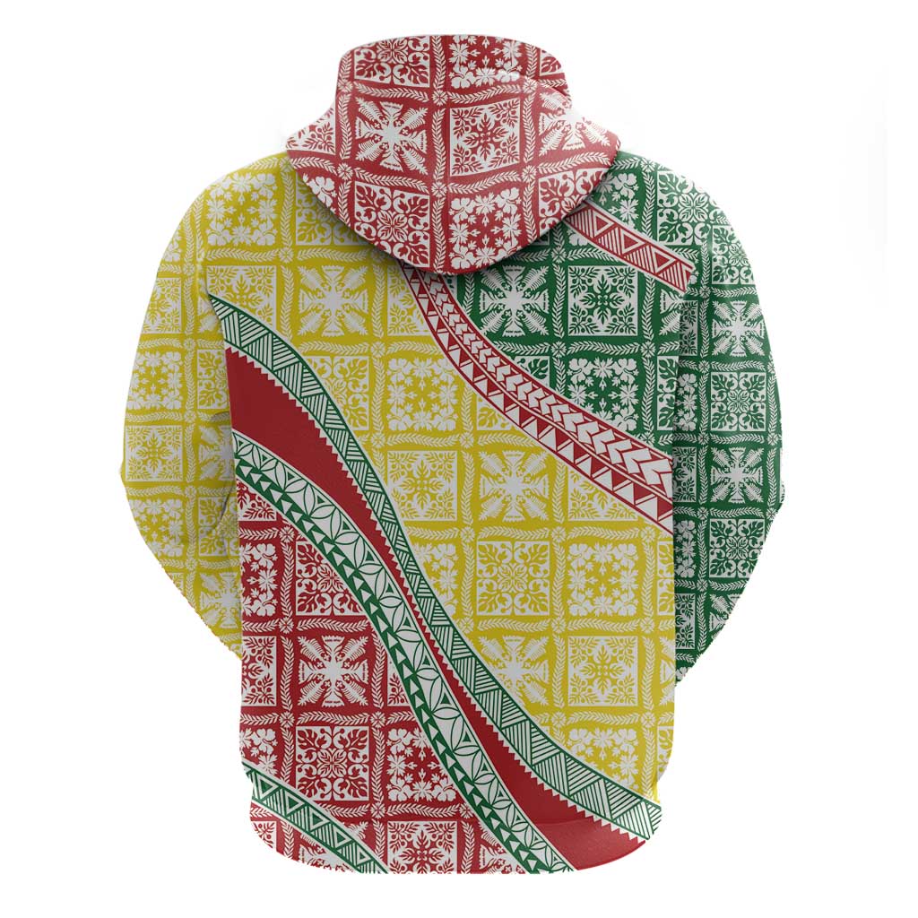 Hawaiian Quilt Pattern Hoodie Special Color Mixed - Polynesian Pride