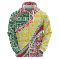 Hawaiian Quilt Pattern Hoodie Special Color Mixed - Polynesian Pride