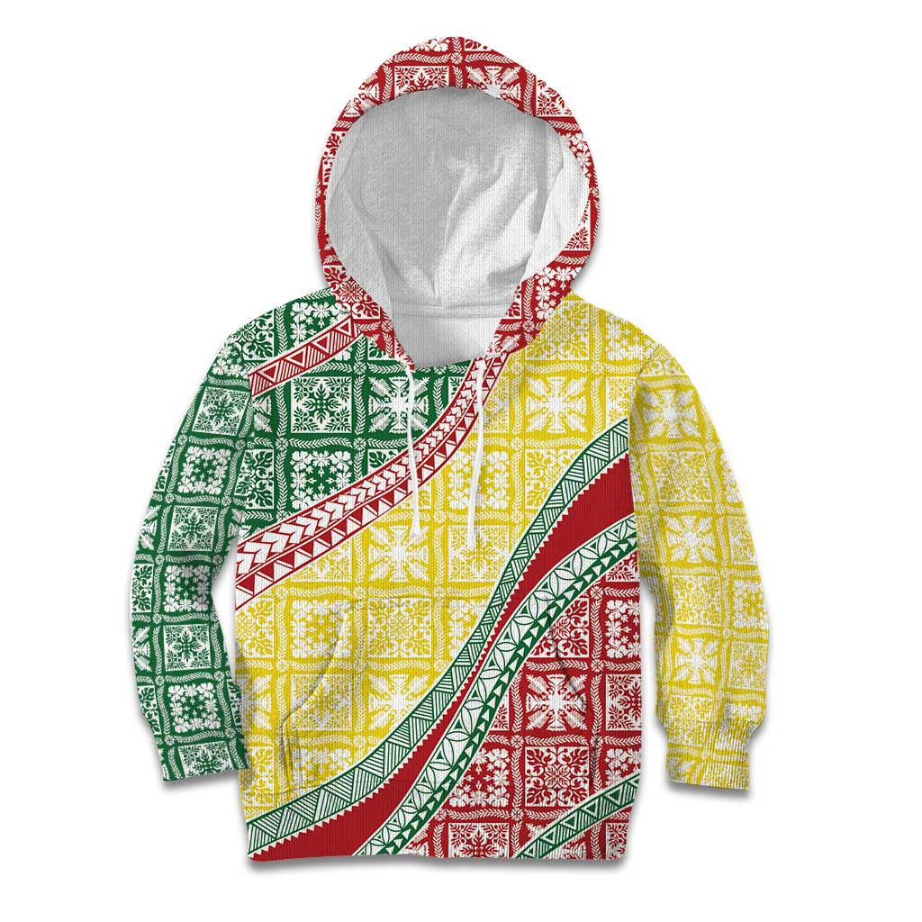 Hawaiian Quilt Pattern Kid Hoodie Special Color Mixed LT01 Hoodie Multicolor - Polynesian Pride