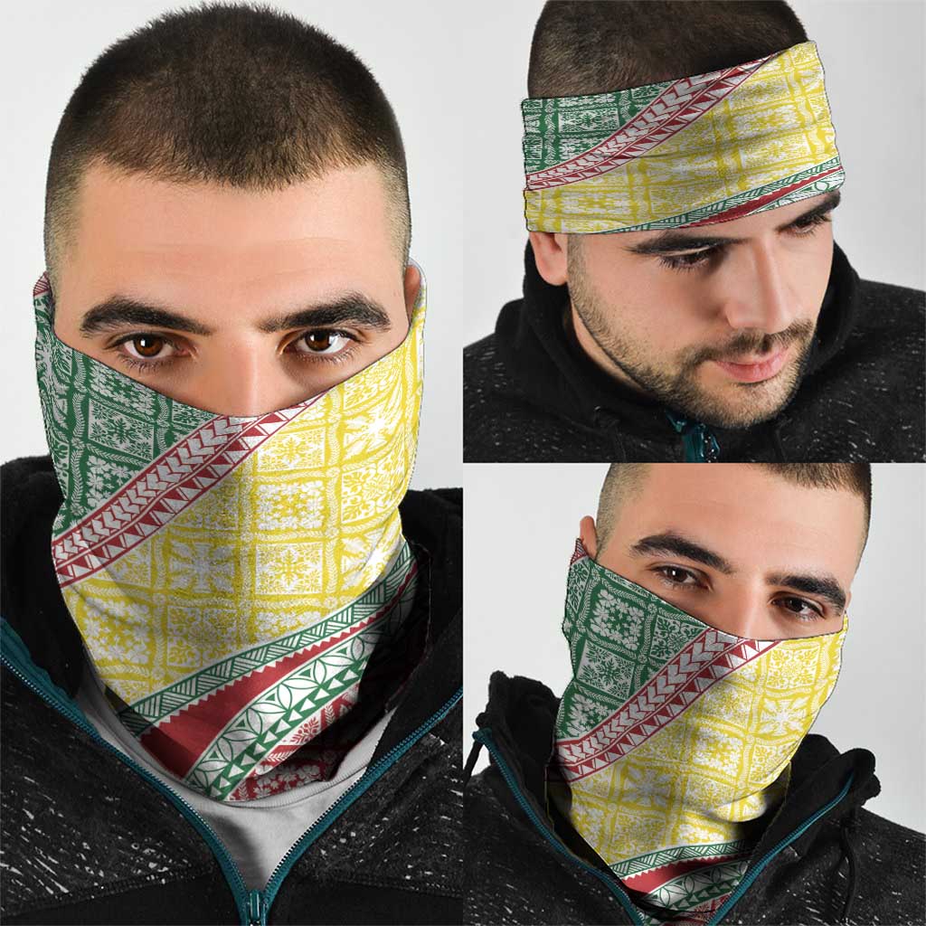 Hawaiian Quilt Pattern Neck Gaiter Special Color Mixed - Polynesian Pride