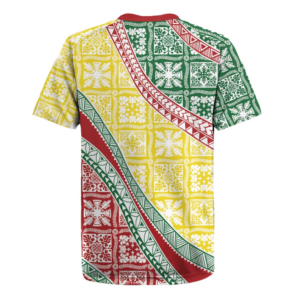 Hawaiian Quilt Pattern Rugby Jersey Special Color Mixed - Polynesian Pride