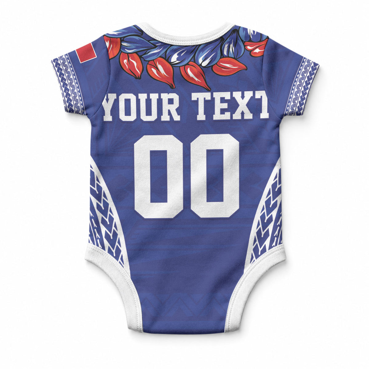 Custom Rugby Samoa 2026 Baby Onesie UlaFala Polynesian Pattern LT01 - Polynesian Pride