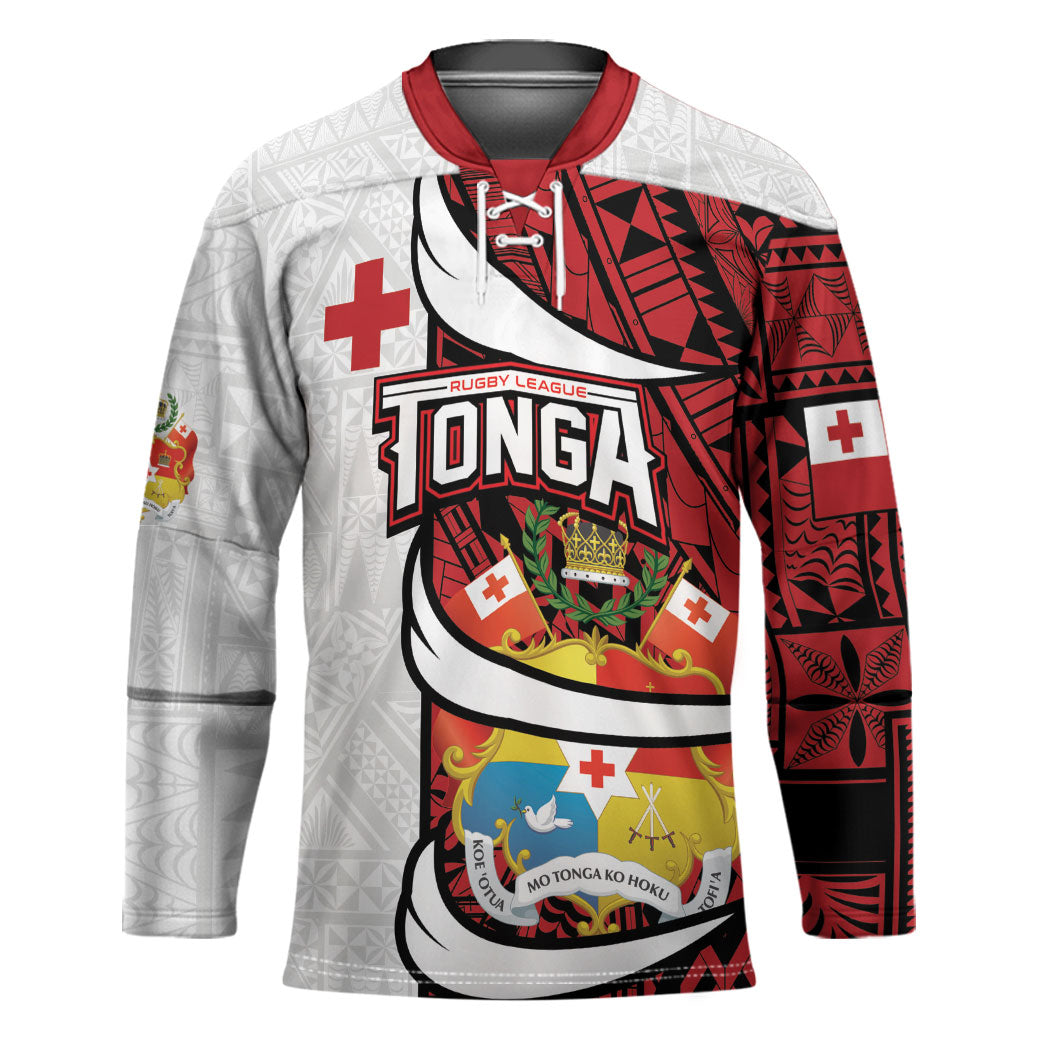 Custom Rugby Tonga 2026 Hockey Jersey Ngatu Pattern Special Version
