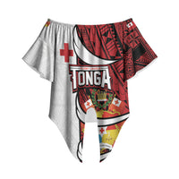 Custom Rugby Tonga 2026 Off Shoulder Wrap Waist Top Ngatu Pattern Special Version
