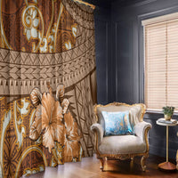 Fiji Masi Window Curtain Bula Fijian Masi Tapa Vintage Style LT01 - Polynesian Pride