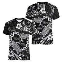 Polynesian Turtle Valentine Women V Neck T Shirt You And Me Hibiscus Heart LT01 - Polynesian Pride