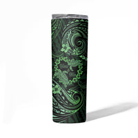 Polynesian Turtle Valentine Skinny Tumbler You And Me Green Hibiscus Heart