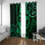 Polynesian Turtle Valentine Window Curtain You And Me Green Hibiscus Heart LT01 With Grommets Green - Polynesian Pride