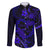 Polynesian Turtle Valentine Family Matching Off Shoulder Maxi Dress and Hawaiian Shirt You And Me Navy Blue Hibiscus Heart LT01 Dad's Shirt - Long Sleeve Blue - Polynesian Pride