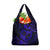 Polynesian Turtle Valentine Grocery Bag You And Me Navy Blue Hibiscus Heart