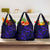 Polynesian Turtle Valentine Grocery Bag You And Me Navy Blue Hibiscus Heart