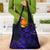 Polynesian Turtle Valentine Grocery Bag You And Me Navy Blue Hibiscus Heart