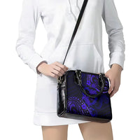 Polynesian Turtle Valentine Shoulder Handbag You And Me Navy Blue Hibiscus Heart LT01 - Polynesian Pride