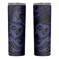 Polynesian Turtle Valentine Skinny Tumbler You And Me Navy Blue Hibiscus Heart