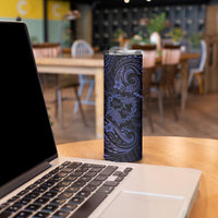 Polynesian Turtle Valentine Skinny Tumbler You And Me Navy Blue Hibiscus Heart