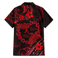 Polynesian Turtle Valentine Family Matching Summer Maxi Dress and Hawaiian Shirt You And Me Red Hibiscus Heart LT01 - Polynesian Pride