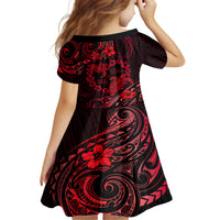 Polynesian Turtle Valentine Family Matching Tank Maxi Dress and Hawaiian Shirt You And Me Red Hibiscus Heart LT01 - Polynesian Pride