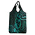 Polynesian Turtle Valentine Grocery Bag You And Me Turquoise Hibiscus Heart