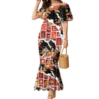 Hawaii Japanese Culture Black Family Matching Mermaid Dress and Hawaiian Shirt Spring Cranes Aloha Pattern LT01 Mom's Dress Black - Polynesian Pride