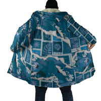 Hawaii Japanese Culture Blue Cloak Spring Cranes Aloha Pattern