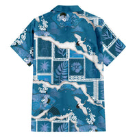 Hawaii Japanese Culture Blue Family Matching Mermaid Dress and Hawaiian Shirt Spring Cranes Aloha Pattern LT01 - Polynesian Pride