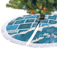 Hawaii Japanese Culture Blue Tree Skirt Spring Cranes Aloha Pattern LT01 - Polynesian Pride