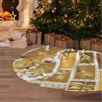 Hawaii Japanese Culture Gold Tree Skirt Spring Cranes Aloha Pattern LT01 - Polynesian Pride