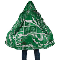 Hawaii Japanese Culture Green Cloak Spring Cranes Aloha Pattern