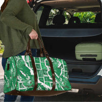 Hawaii Japanese Culture Green Travel Bag Spring Cranes Aloha Pattern