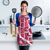 Hawaii Japanese Culture Pink Apron Spring Cranes Aloha Pattern