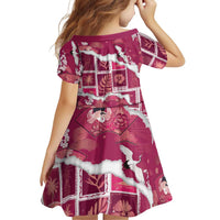 Hawaii Japanese Culture Pink Family Matching Off The Shoulder Long Sleeve Dress and Hawaiian Shirt Spring Cranes Aloha Pattern LT01 - Polynesian Pride