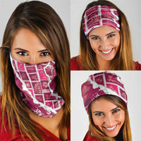 Hawaii Japanese Culture Pink Neck Gaiter Spring Cranes Aloha Pattern