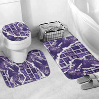 Hawaii Japanese Culture Purple Bathroom Set Spring Cranes Aloha Pattern
