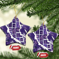 Hawaii Japanese Culture Purple Ceramic Ornament Spring Cranes Aloha Pattern LT01 Star Purple - Polynesian Pride