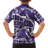 Hawaii Japanese Culture Purple Hawaiian Shirt Spring Cranes Aloha Pattern