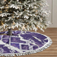 Hawaii Japanese Culture Purple Tree Skirt Spring Cranes Aloha Pattern LT01 - Polynesian Pride